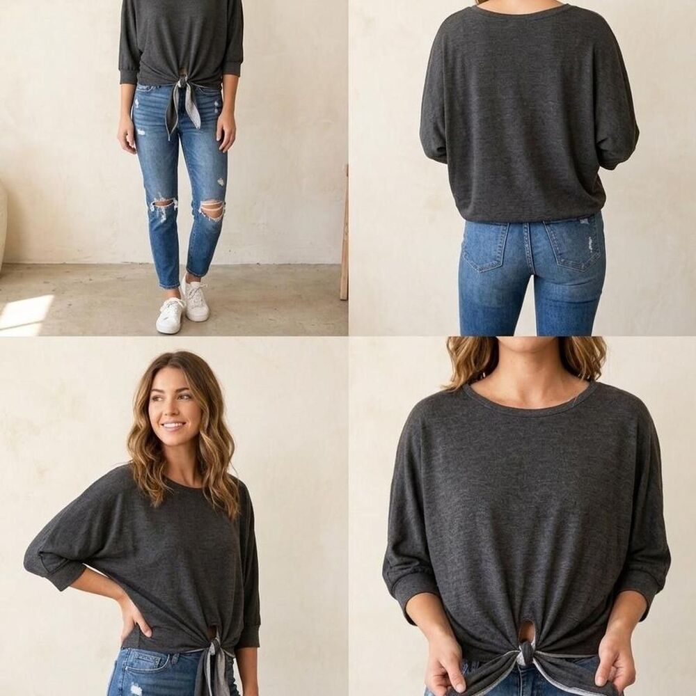 Women's Grey Lightweight Shortsleeve SweatShirt